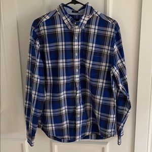 American Eagle Plaid Long Sleeve Buttoned Down